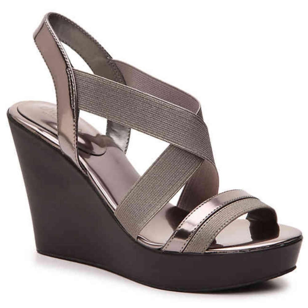 Charles by Charles David Metallic Pat Wedge Sandal